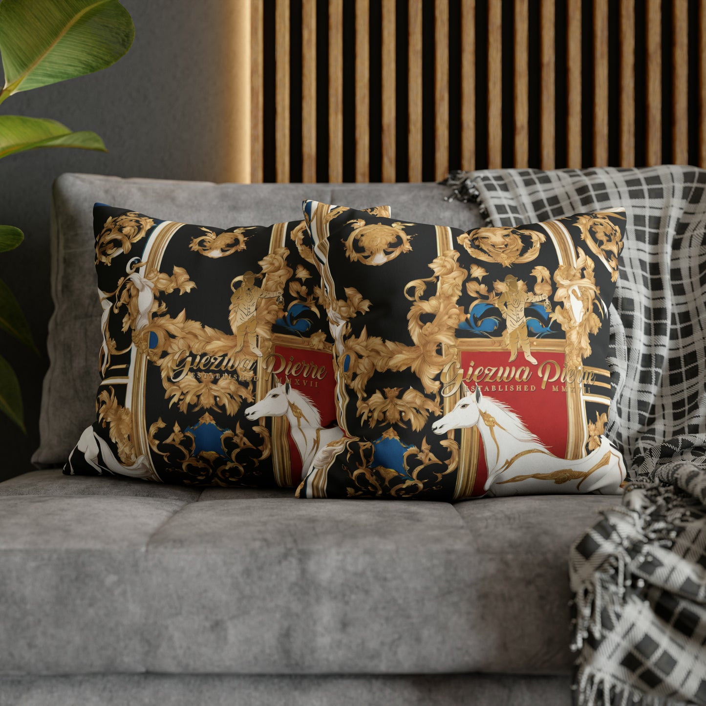 The Colored Horse Square Pillow Case - GIEZWA PIERRE