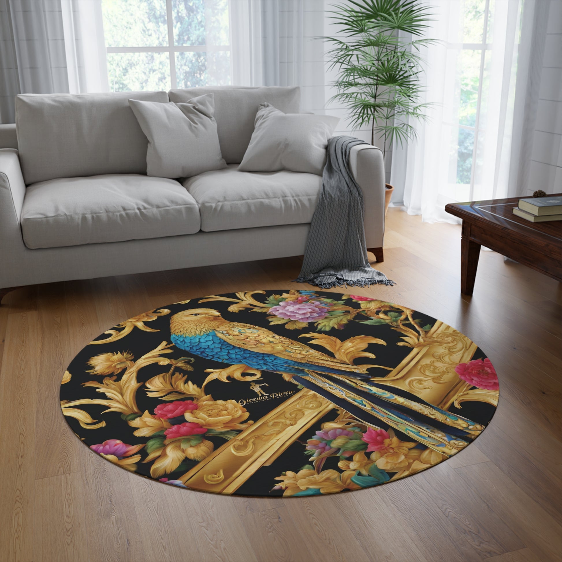 Giezwa Pierre Round Rug - GIEZWA PIERRE