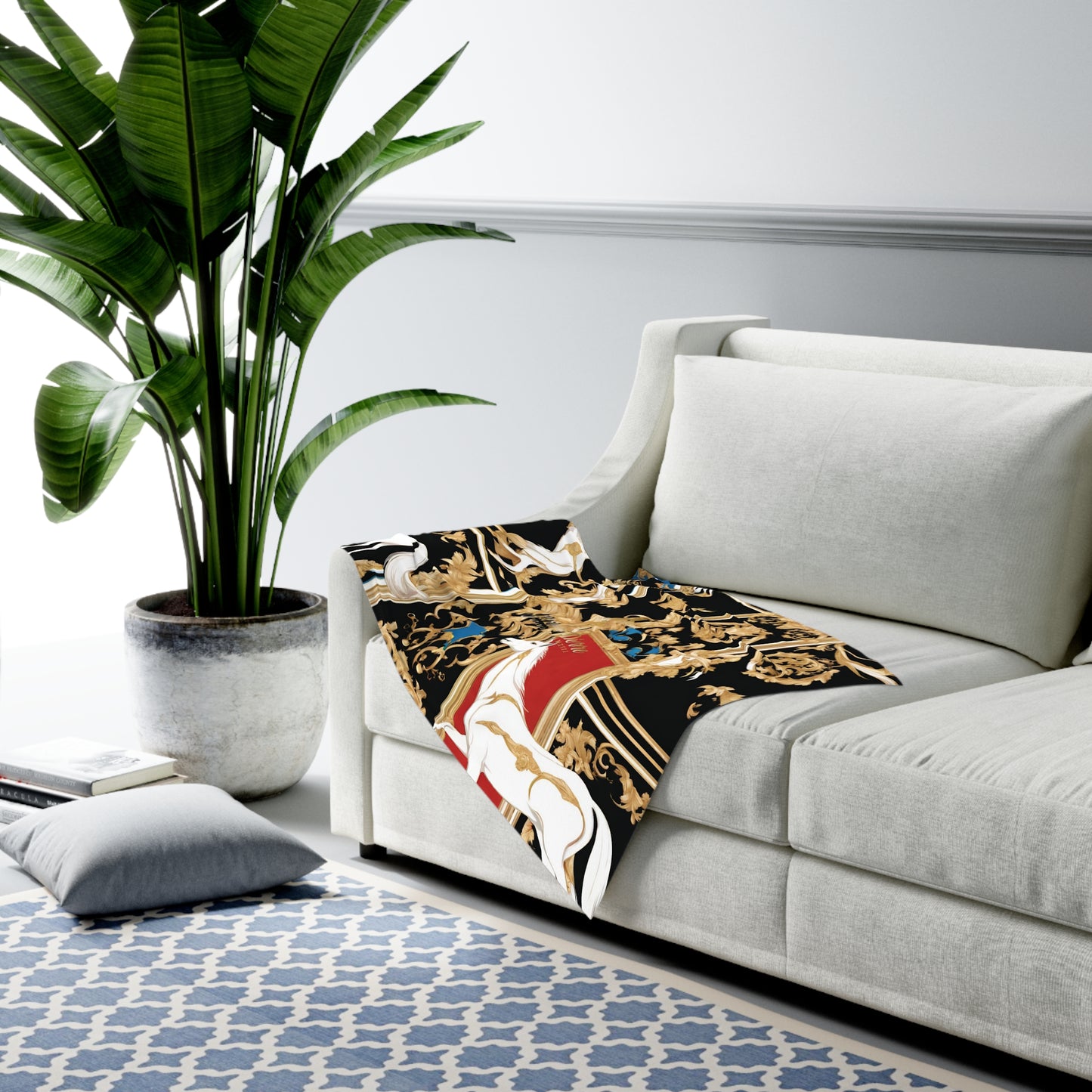 The Colored Horse Baby Swaddle Blanket - GIEZWA PIERRE