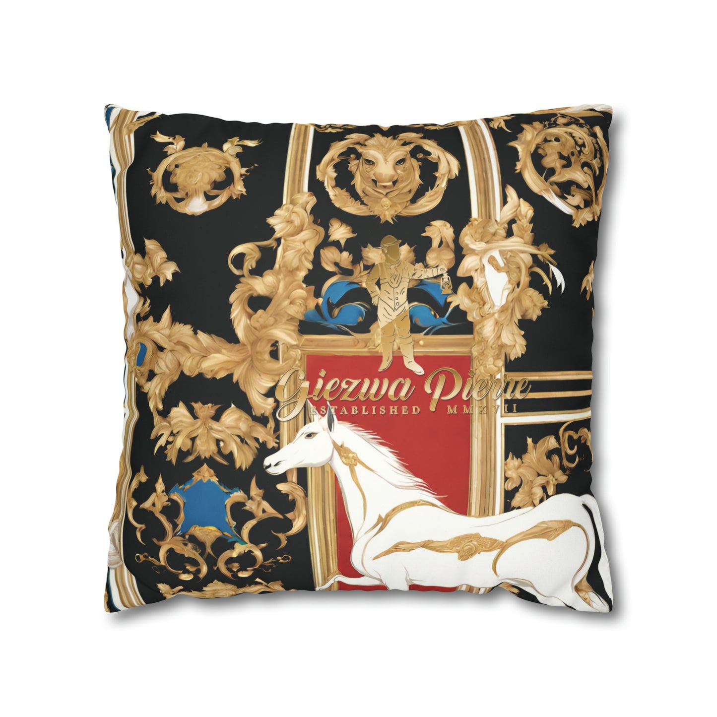 The Colored Horse Square Pillow Case - GIEZWA PIERRE