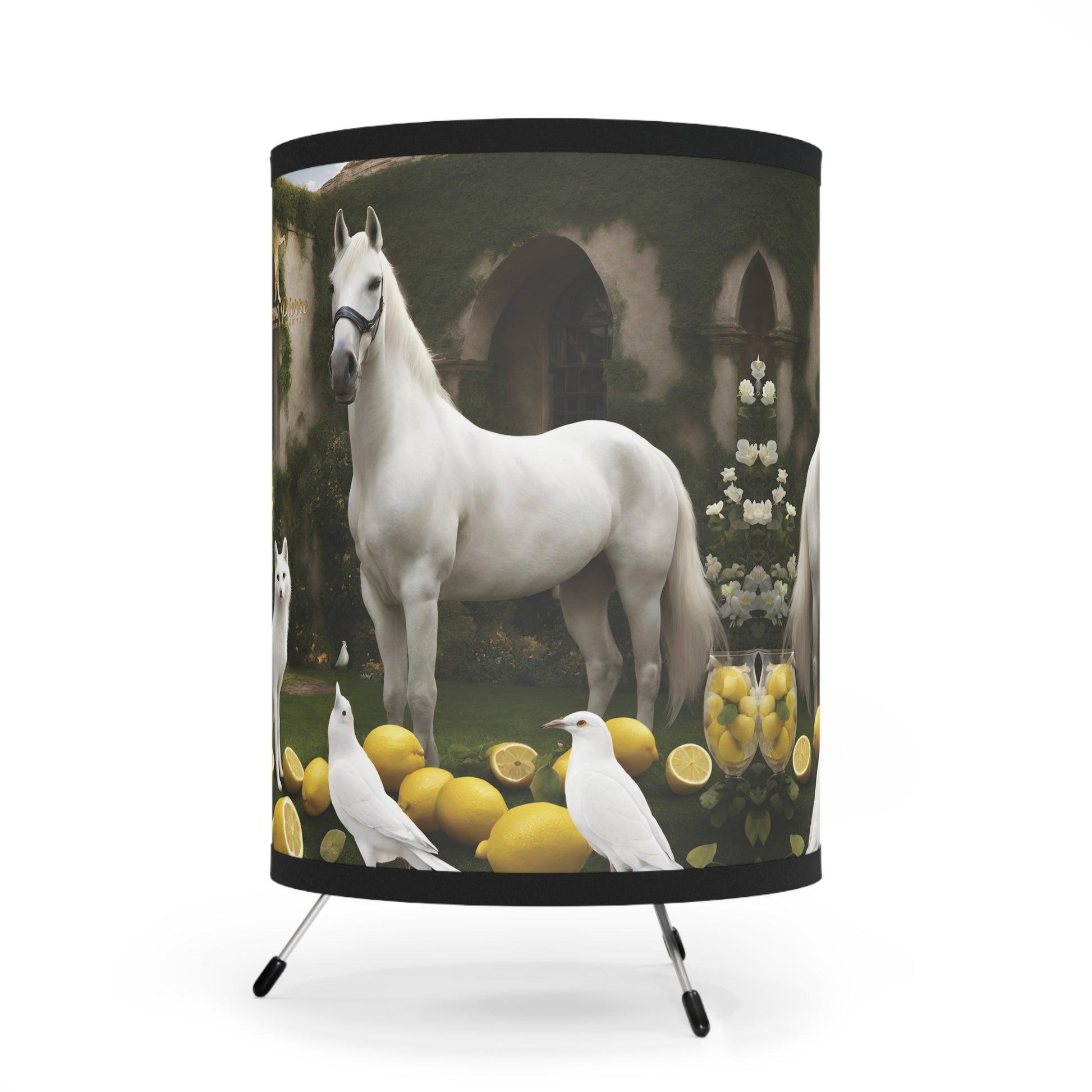 Giezwa Pierre Tripod Lamp Shade, US\CA plug - GIEZWA PIERRE