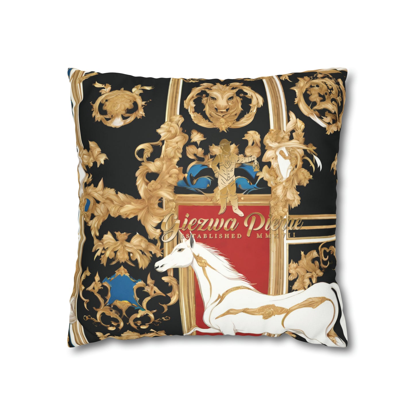 The Colored Horse Square Pillow Case - GIEZWA PIERRE