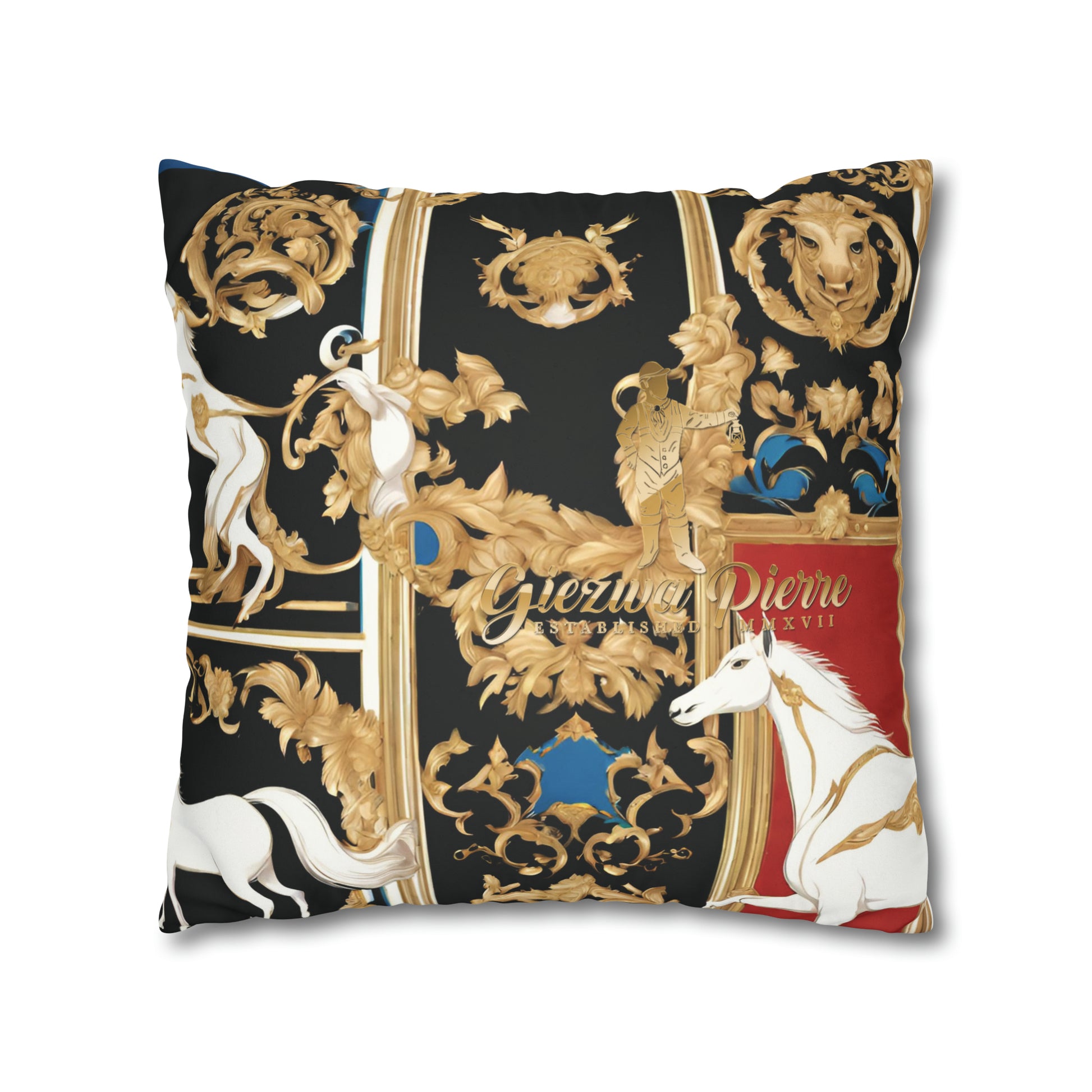 The Colored Horse Square Pillow Case - GIEZWA PIERRE