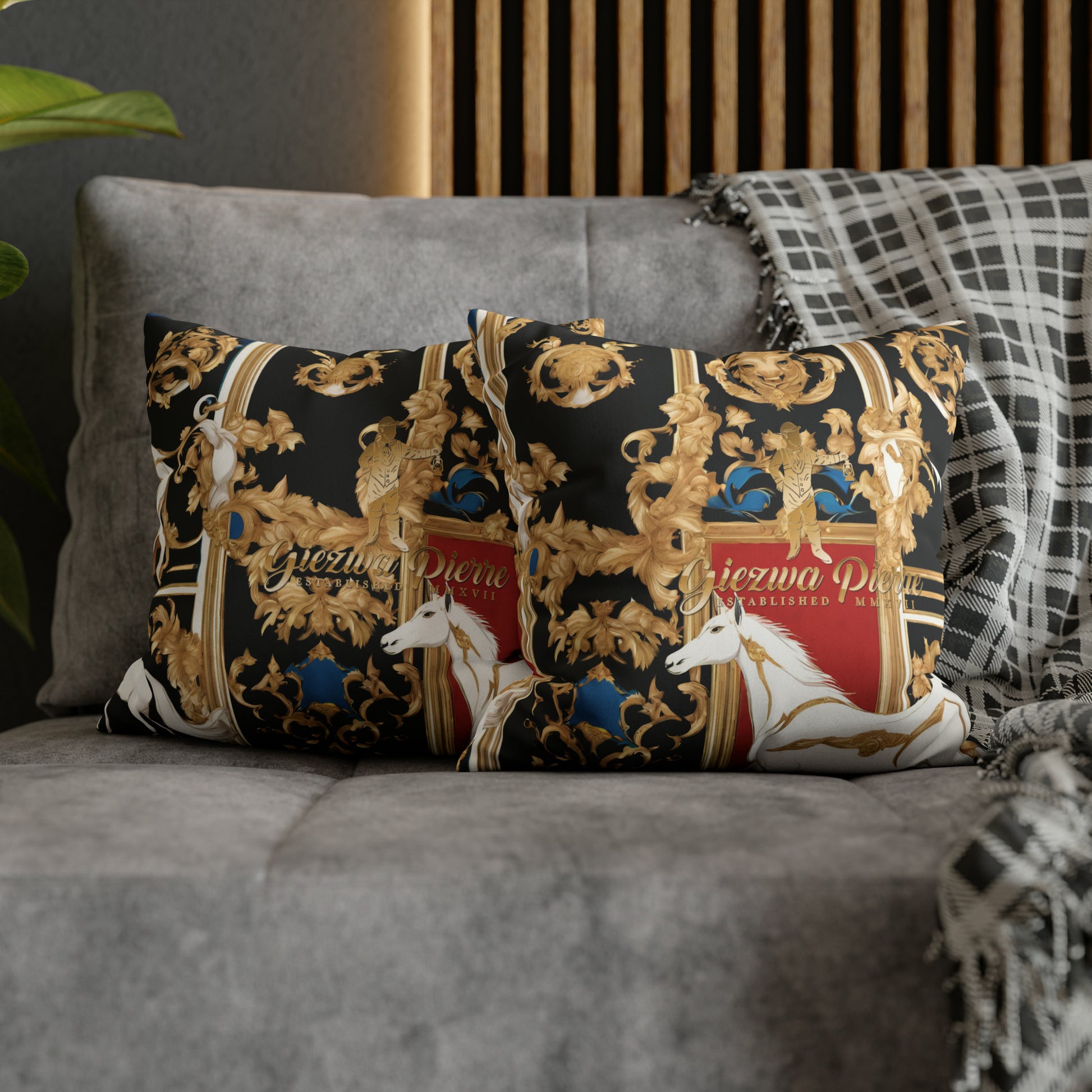 The Colored Horse Square Pillow Case - GIEZWA PIERRE