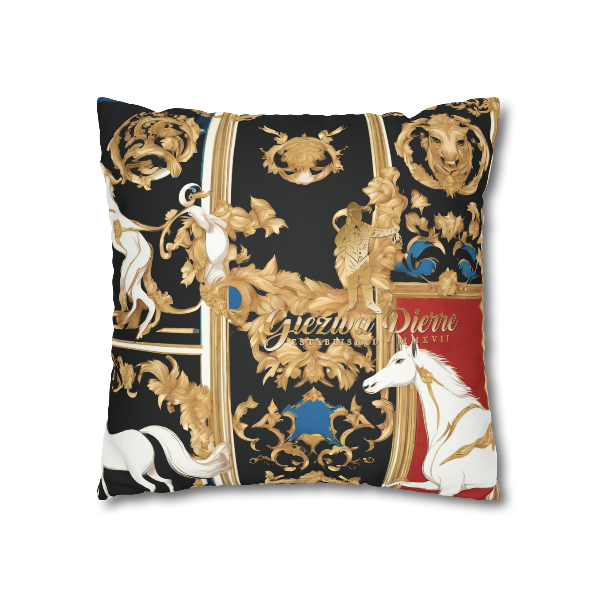 The Colored Horse Square Pillow Case - GIEZWA PIERRE