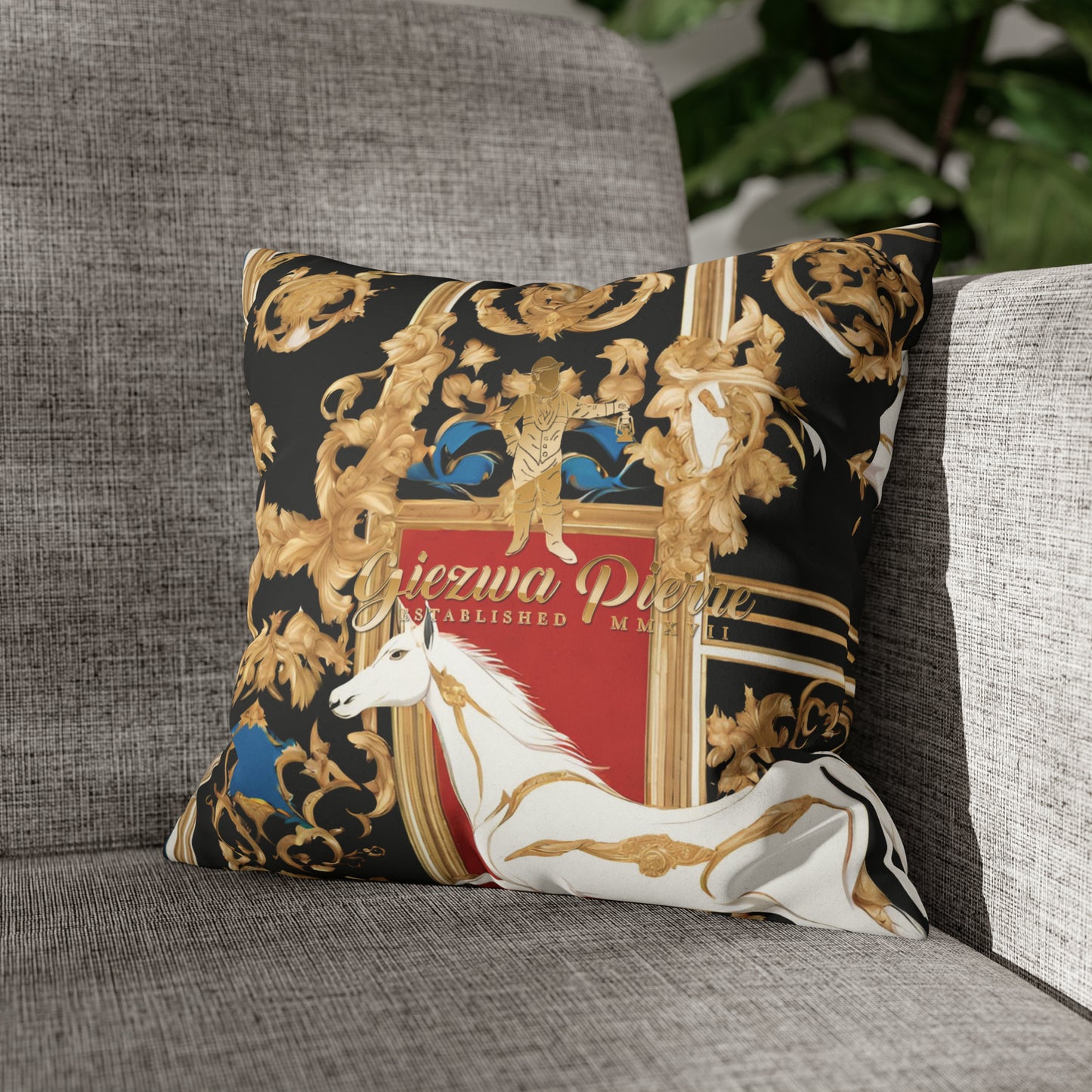 The Colored Horse Square Pillow Case - GIEZWA PIERRE