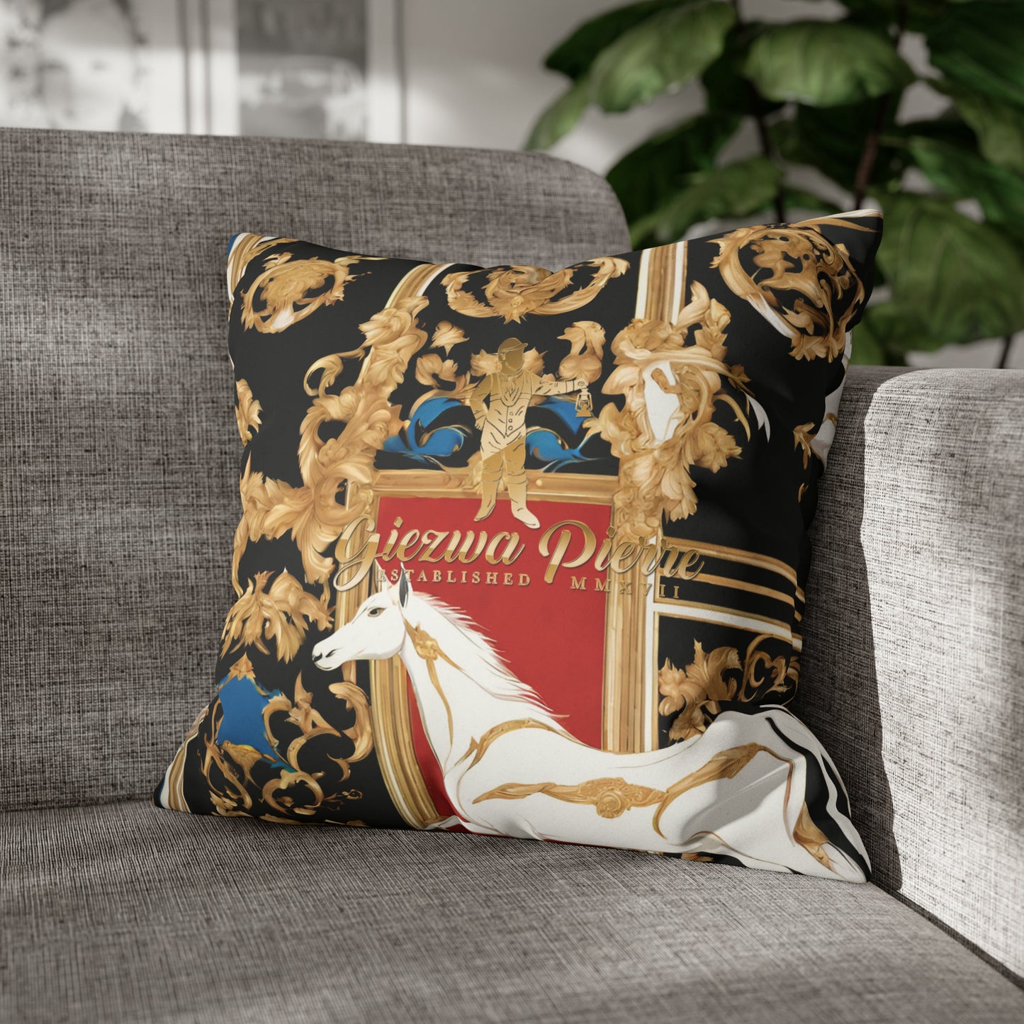 The Colored Horse Square Pillow Case - GIEZWA PIERRE