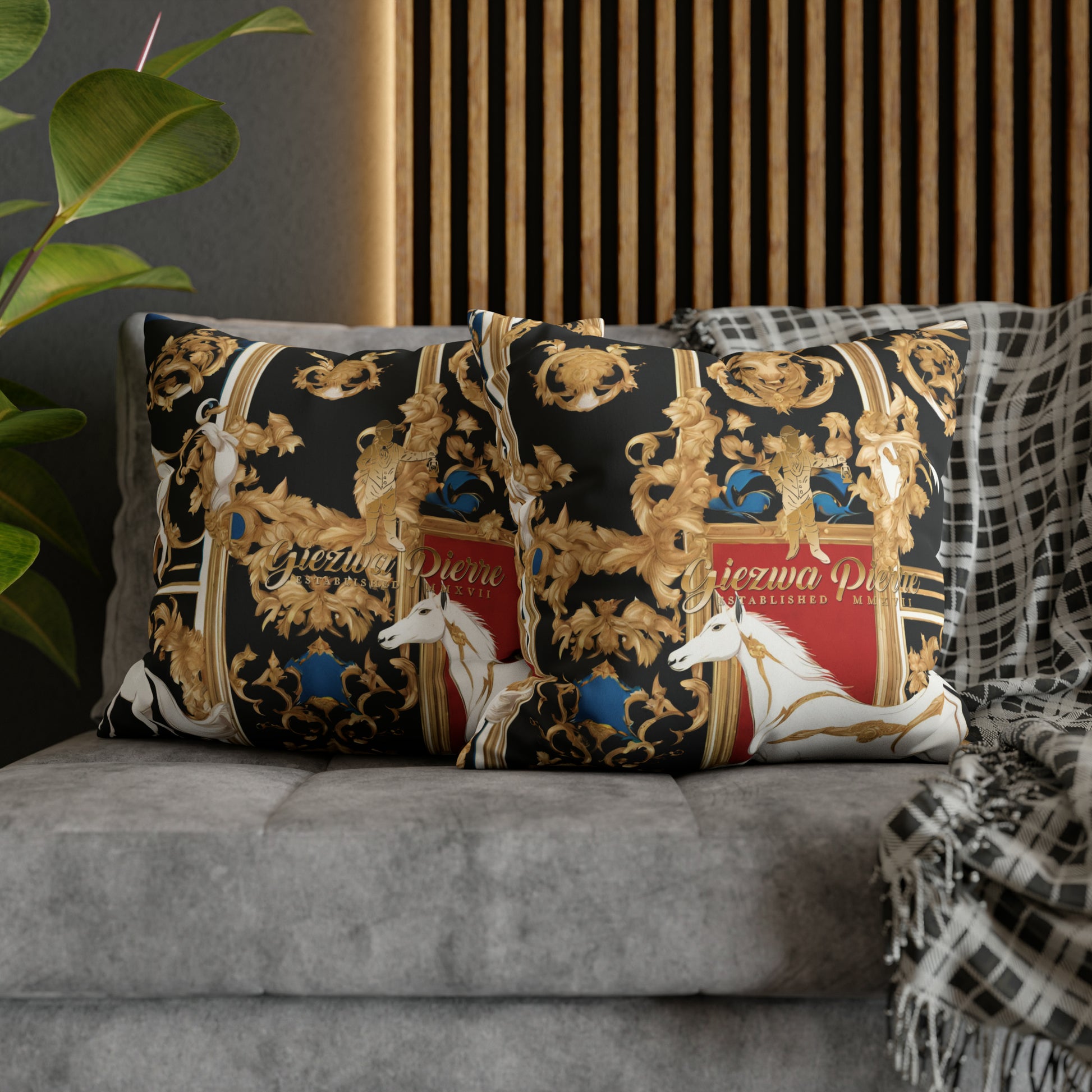 The Colored Horse Square Pillow Case - GIEZWA PIERRE