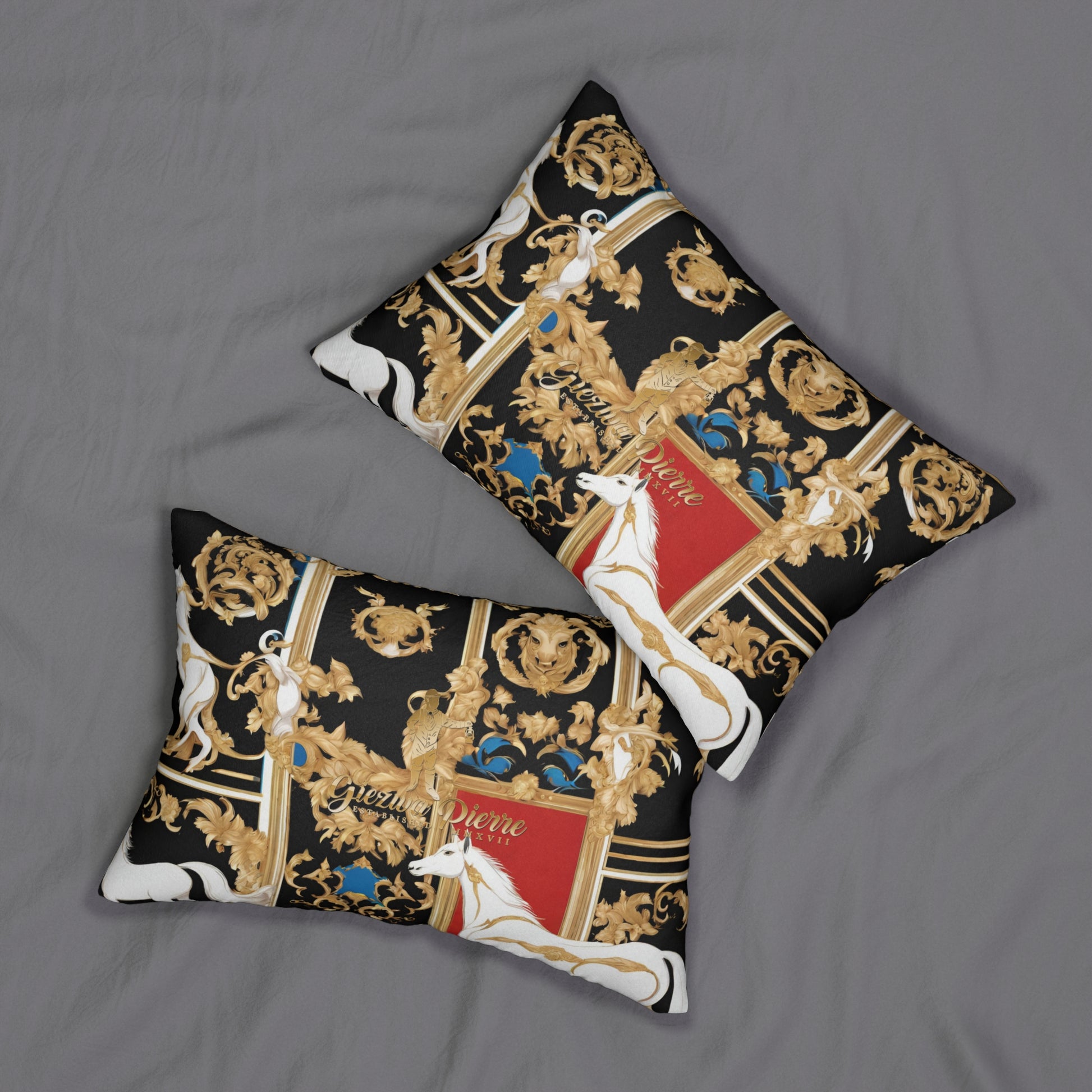 The Colored Horse Spun Polyester Lumbar Pillow - GIEZWA PIERRE